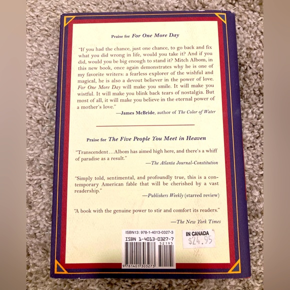 Book For One More Day by Mitch Albom - Picture 2 of 2